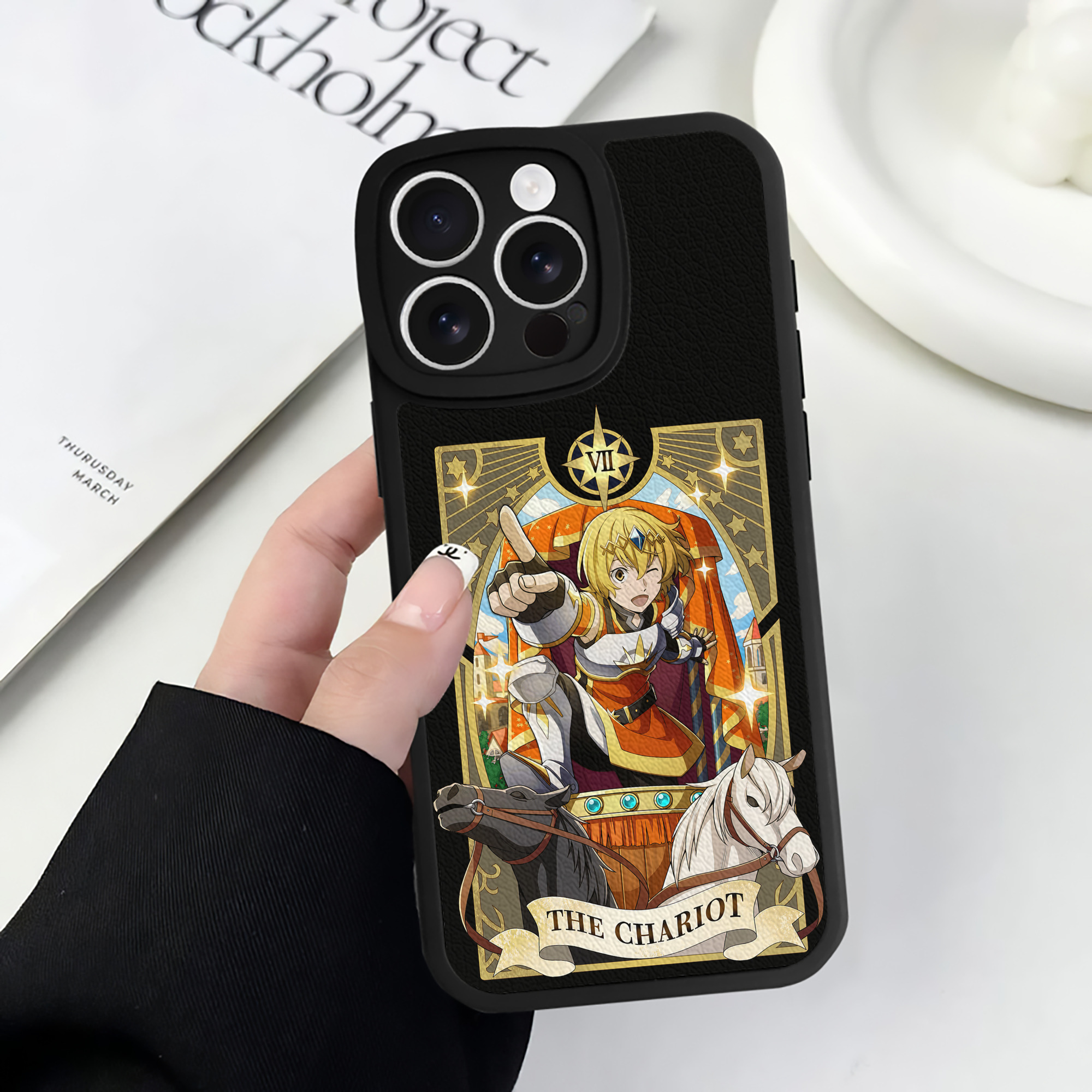 （画像用） 文豪ストレイドッグス Bungo Stray Dogs 【iPhone 16シリーズ対応】シリコンスマホケース（レザー調） 材質：シリコン